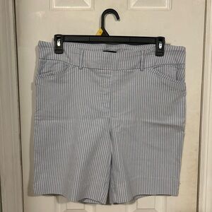 Hilary Radley Light Blue Striped Women's Shorts